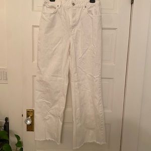 Free People Wide Leg White Jean